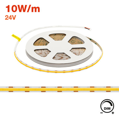 Striscia LED Cromiani COB 24V 10W/m CRI superiore a 90